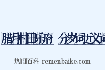腊月村田乐府·分岁词近义词是什么意思的图片